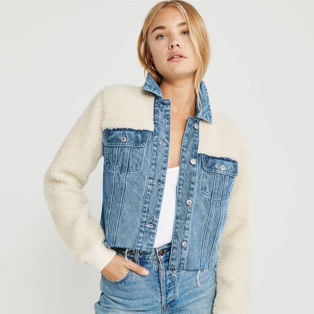 Abercrombie denim jean and Sherpa Jacket